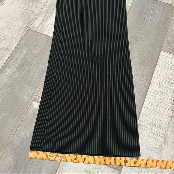 VTG Y2k 8” Low Mid Rise Black White Pinstripe Casual Kick Flare Pant 4 29” - Picture 5 of 5